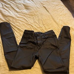 Faux leather pants